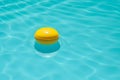 pool sunlight resort rescue water ring vacation yellow circle float. Generative AI.
