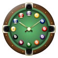 Pool table clock vector