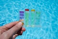 Pool testing kit Royalty Free Stock Photo