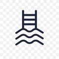 Pool transparent icon. Pool symbol design from Hotel collection. Royalty Free Stock Photo