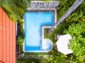 Pool in tropical hotel or residential house Royalty Free Stock Photo