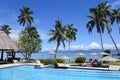 A pool in a tropical resort