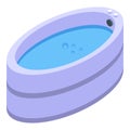 Pool tub icon isometric vector. Spa health Royalty Free Stock Photo