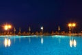 Pool under open-skies in evening Royalty Free Stock Photo