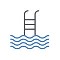 Pool vector glyph color icon Royalty Free Stock Photo