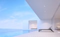 Pool villa terrace 3d render Royalty Free Stock Photo