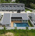 pool villa from up the sky