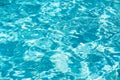 Pool water background, blue wave abstract or rippled water texture background. Royalty Free Stock Photo