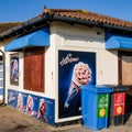 Seafront Ice Cream Shop Boarded Up And Closed During Coronavirus Lockdown