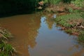 POOLED WATER AFTER HEAVY RAINS Royalty Free Stock Photo