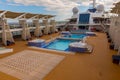 Pools Above Deck On Celebrity Cruise Royalty Free Stock Photo