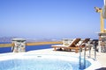 Poolside in a Resort at Imerovigli, Santorini island