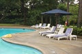 Poolside deck chairs