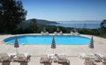 Poolside at le lavandou Royalty Free Stock Photo