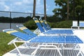 Poolside Lounge Chairs Royalty Free Stock Photo