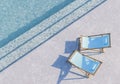 Poolside Lounge Chairs on Concrete Ground