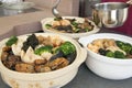 Poon Choi Cantonese Big Feast Bowls Preparation