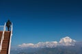 Poon Hill view point with Dhaulagiri peak 8,167m in background, Nepal. Royalty Free Stock Photo