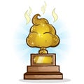 Poop Trophy Cartoon Illustration