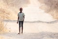 Poor African child wander in Botswana Royalty Free Stock Photo