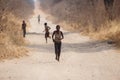 Poor African children wander in Botswana Royalty Free Stock Photo