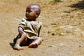 Poor african kid on ground, Madagascar