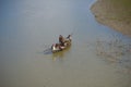 Fishermen are travelling on a boat in the river unique photo