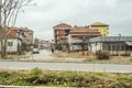 Poor Bulgarian Village Neighborhood in Southern Bulgaria. Half Finished Houses and Empty Roads