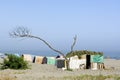 Poor camp on the beach Royalty Free Stock Photo