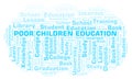 Poor Children Education word cloud.