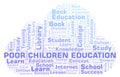 Poor Children Education word cloud.