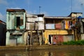 Poor colorful house at Mekong Delta