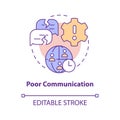 Poor communication concept icon