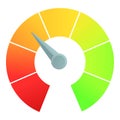 Poor credit score icon, cartoon style