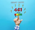 Poor credit score theme with hand Royalty Free Stock Photo