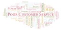 Poor Customer Service word cloud.