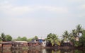 Poor district nearly pond in Mumbai Royalty Free Stock Photo