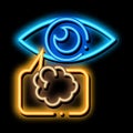 Poor Eyesight neon glow icon illustration