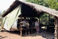 Poor family in Cambodia ethnic minority poor village