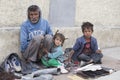 Poor family in Leh, India Royalty Free Stock Photo