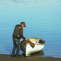 A poor fisherman at his bakkie Royalty Free Stock Photo