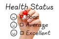 Poor Health Status Survey Royalty Free Stock Photo