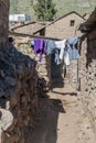 Poor houses in Cabanaconde village Royalty Free Stock Photo