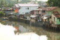 Poor houses by the sea Royalty Free Stock Photo