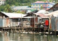 Poor houses by the sea Royalty Free Stock Photo