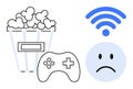 Poor Internet Connection Impact on Streaming, Gaming, and Entertainment Activities Royalty Free Stock Photo