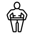 Poor man icon outline vector. Poverty people