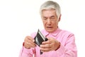 Poor senior Japanese man Royalty Free Stock Photo