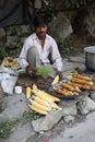 A poor street vendor in india Royalty Free Stock Photo