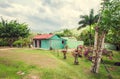 Poor woden cabins at Dominican Republic, island